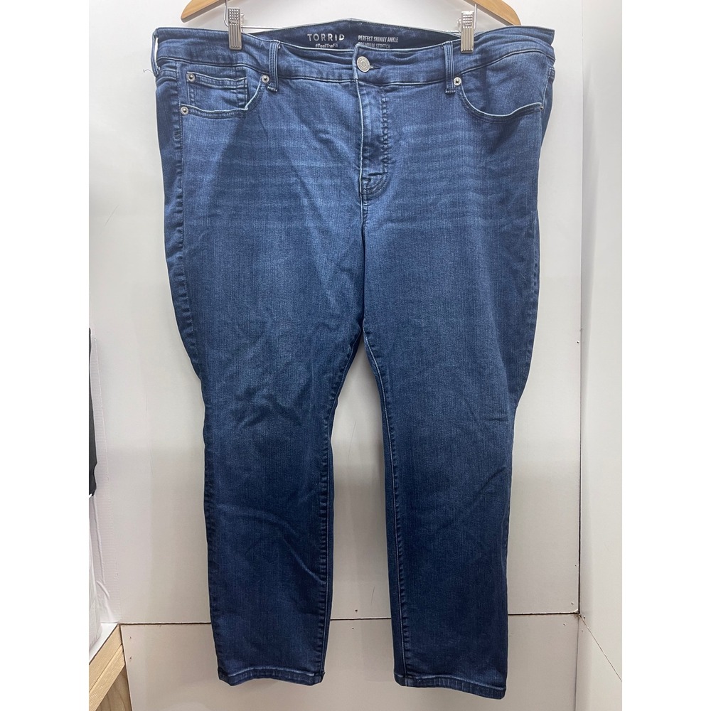 Torrid Perfect Skinny Ankle Jeans Premium Stretch Dark Wash Blue Denim 22R